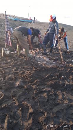 MENUJU SAMAS BERSIH SAMPAH SATLINMAS DESA SRIGADING BERSIHKAN PANTAI